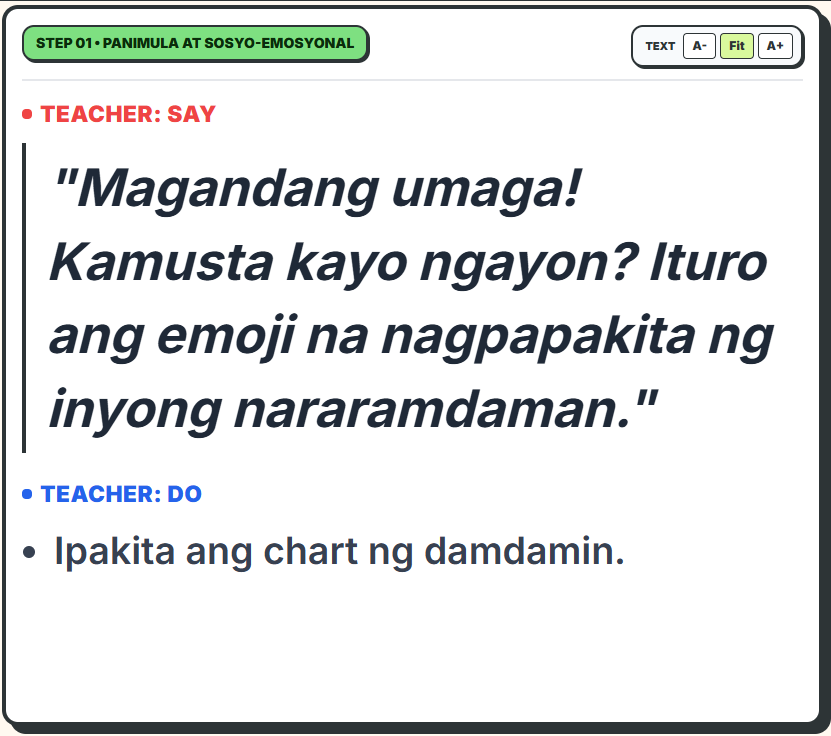 What to say and do